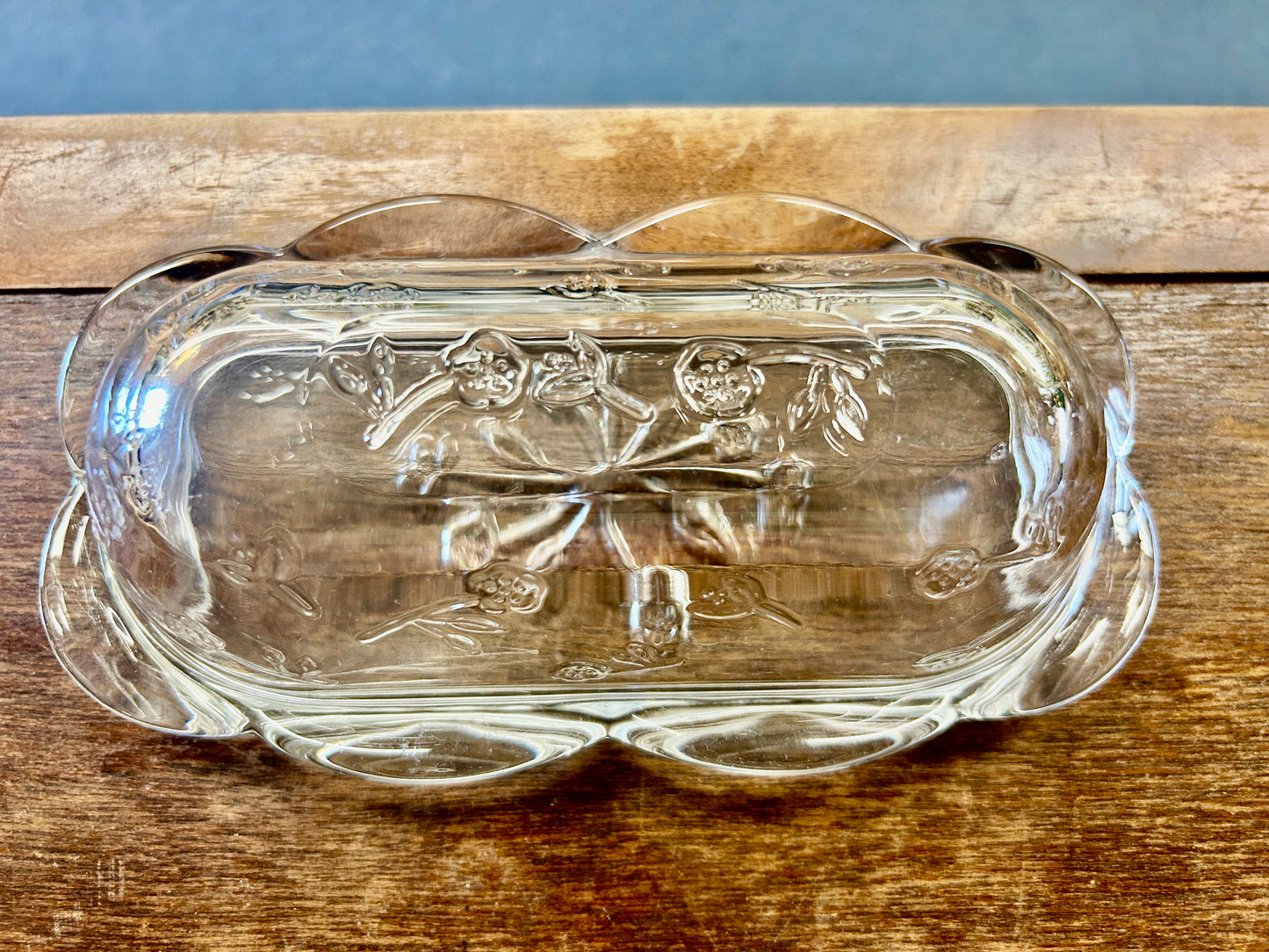 Clear Anchor Hocking Savannah Butter Dish, 7"
