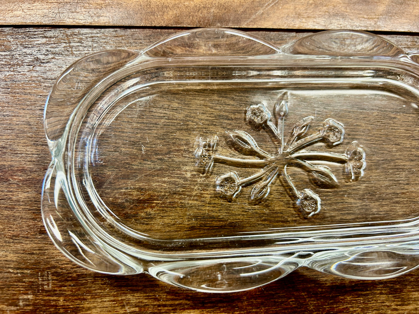 Clear Anchor Hocking Savannah Butter Dish, 7"
