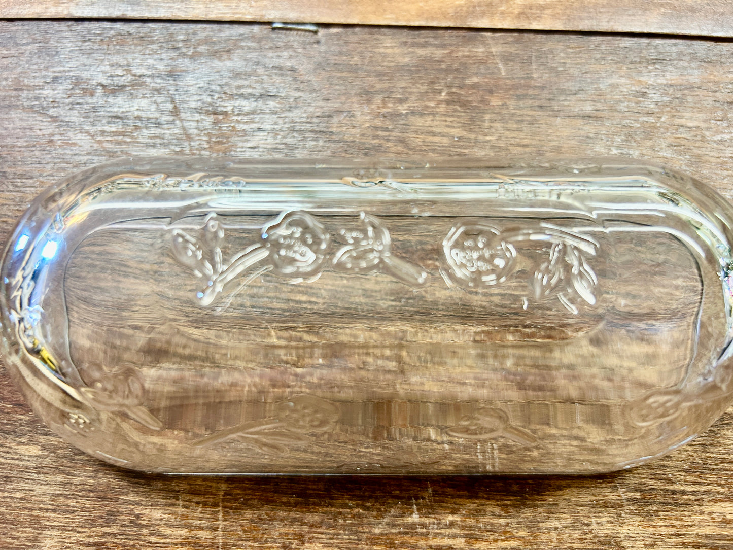 Clear Anchor Hocking Savannah Butter Dish, 7"