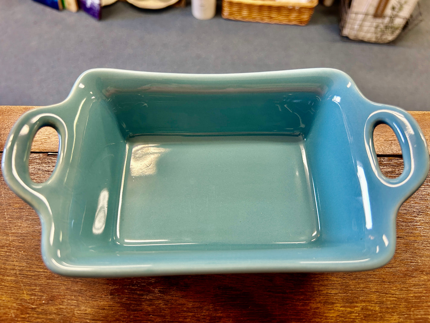 Rachael Ray Blue Rectangle Baker 12 oz, 12 ounces