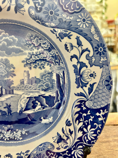 Blue & White Spode Italian Blue Bowl England, 9"