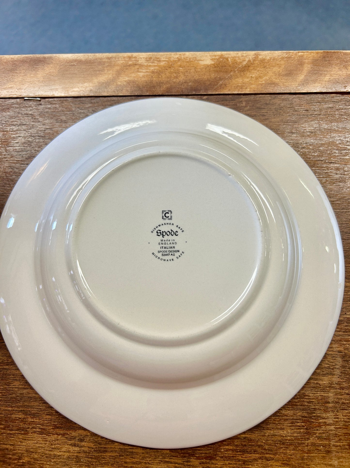 Blue & White Spode Italian Blue Bowl England, 9"