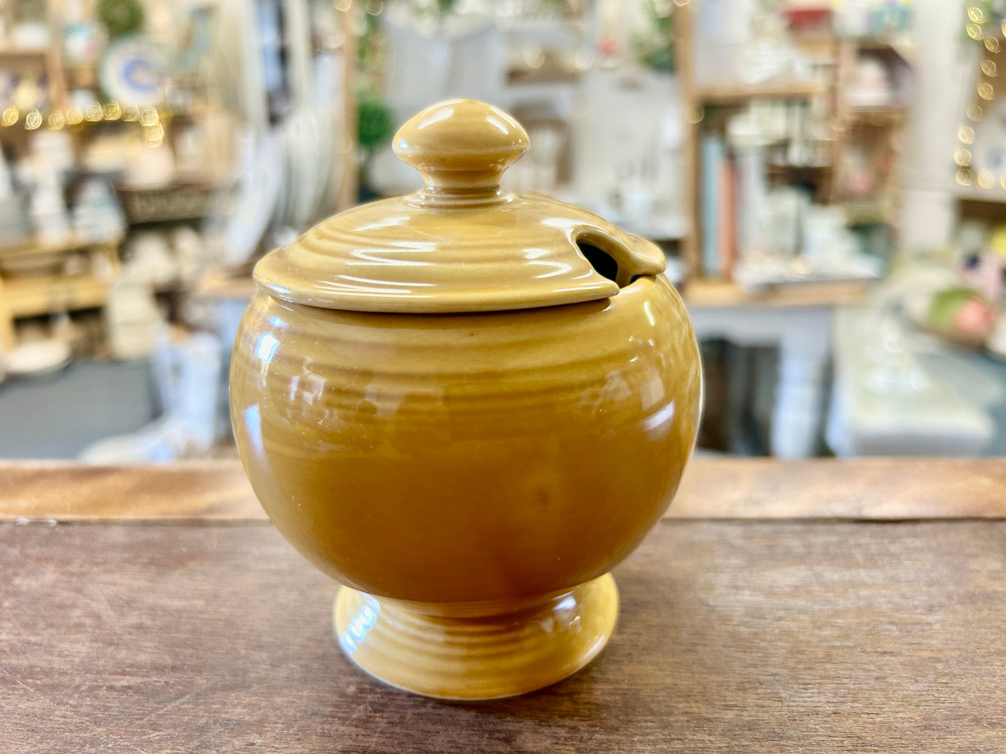 Fiesta Vintage Gold Marmalade Jar, 4 1/2"