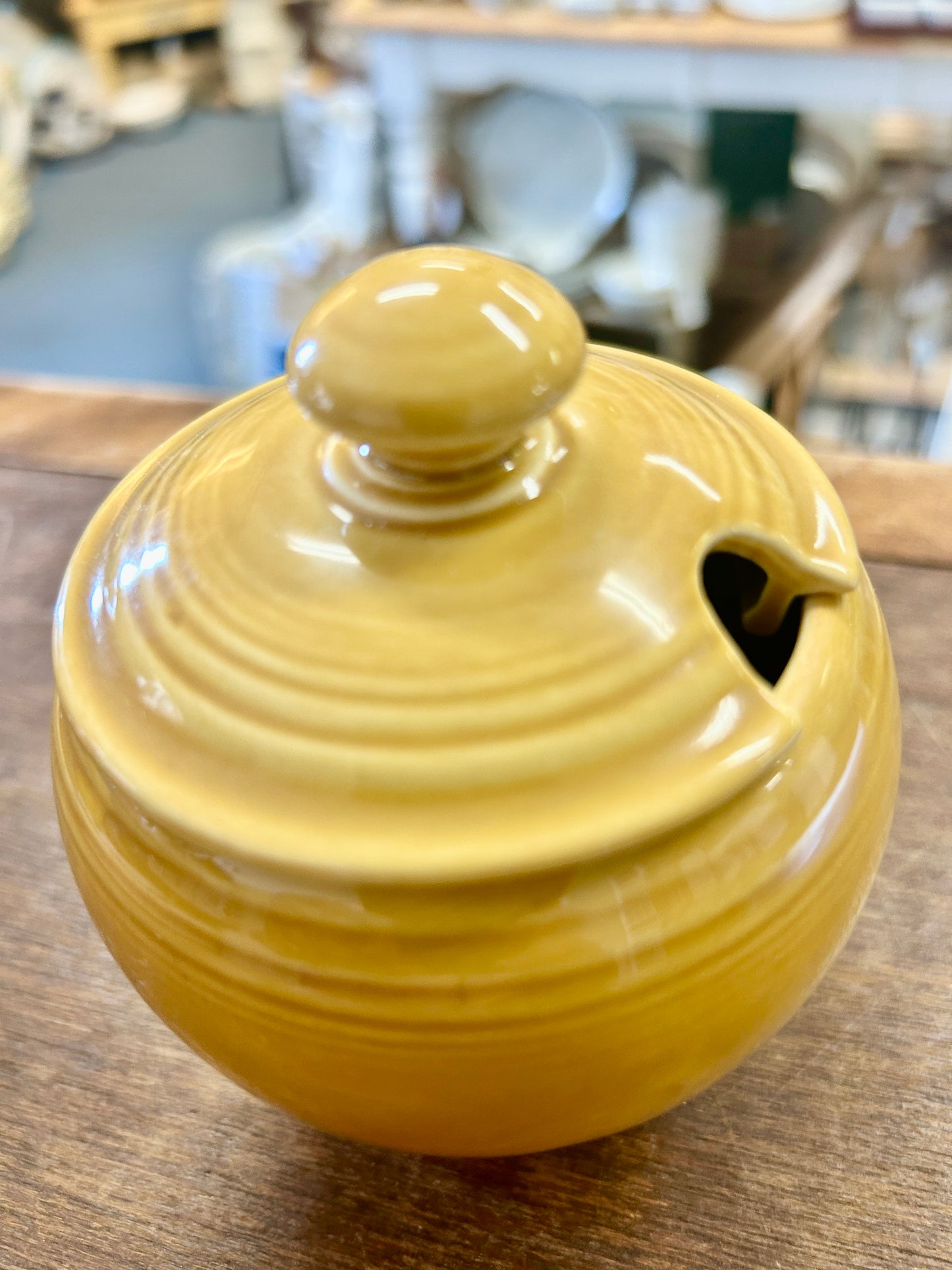 Fiesta Vintage Gold Marmalade Jar, 4 1/2"