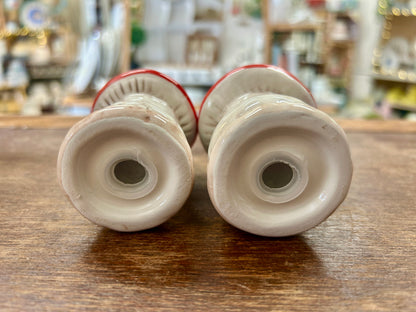 Red & white  Mushroom Salt & Pepper, 3 3/4"