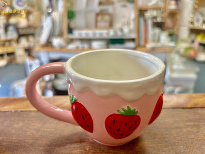 Pink & Red Lang by Design Strawberry Mug, 3 1/4"