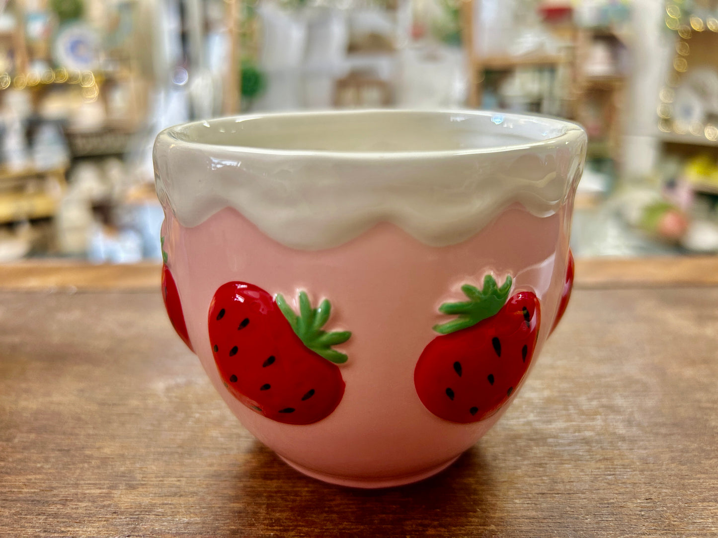 Pink & Red Lang by Design Strawberry Mug, 3 1/4"