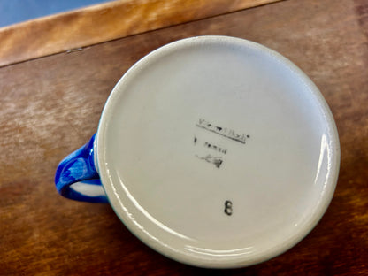 Blue & Green Villeroy & Boch Blue Leaves Mug Portugal, 4"