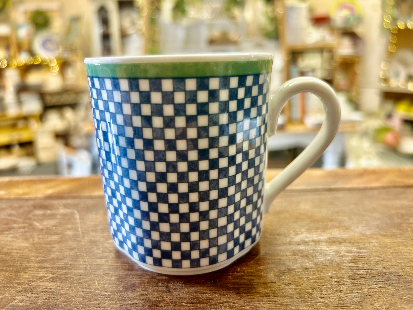 Blue & White Villeroy & Boch Castell Mug Germany, 3 1/2"