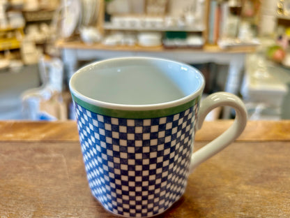 Blue & White Villeroy & Boch Castell Mug Germany, 3 1/2"