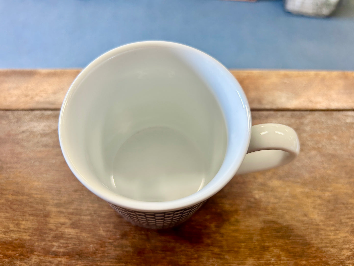 Blue & White Villeroy & Boch Castell Mug Germany, 3 1/2"
