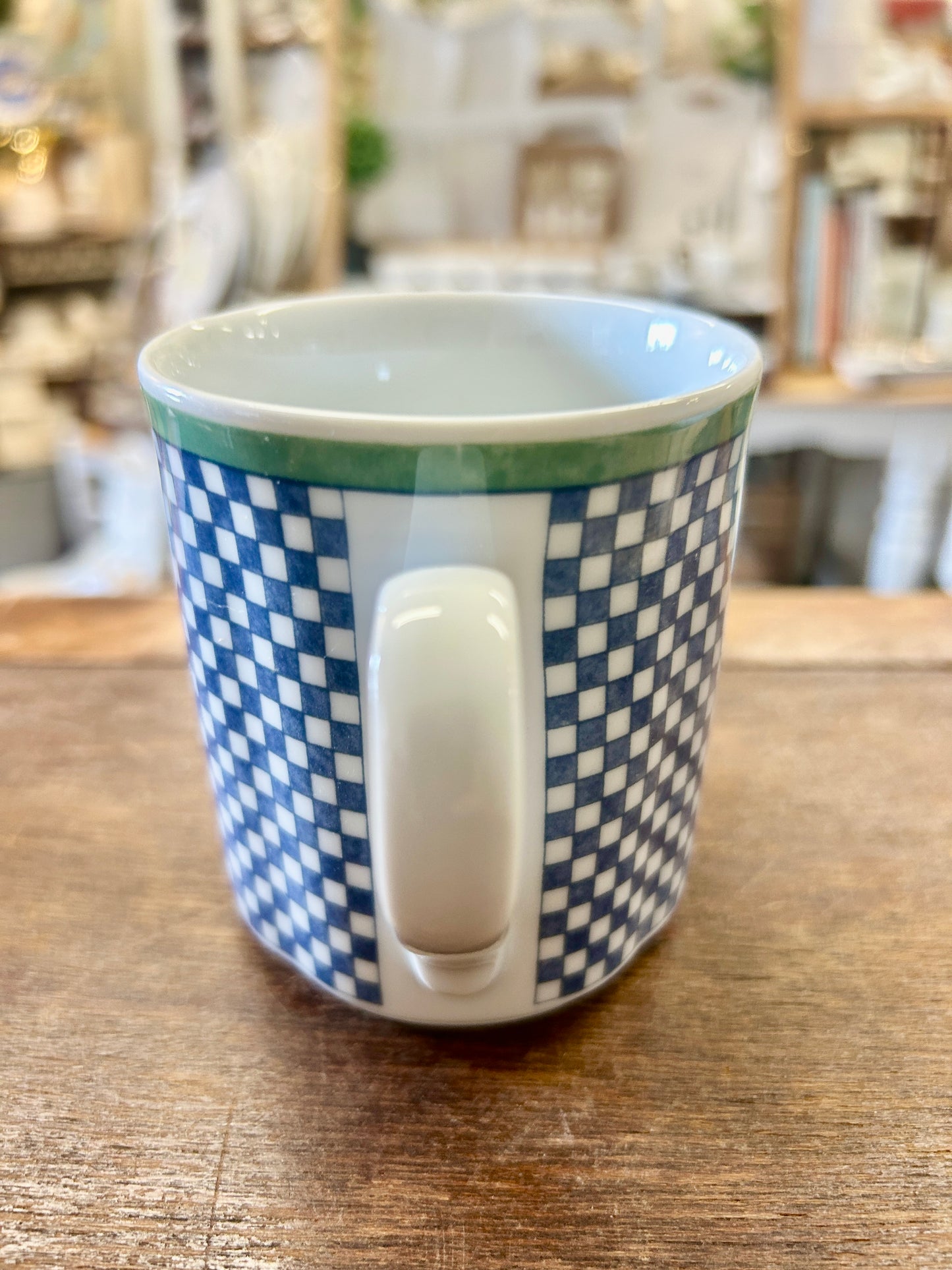 Blue & White Villeroy & Boch Castell Mug Germany, 3 1/2"