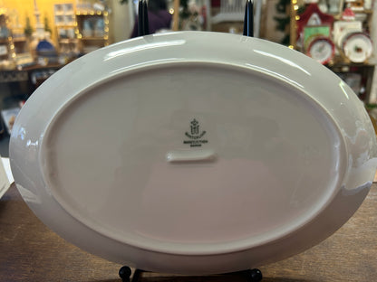 Winterling white oval platter base with central crest mark