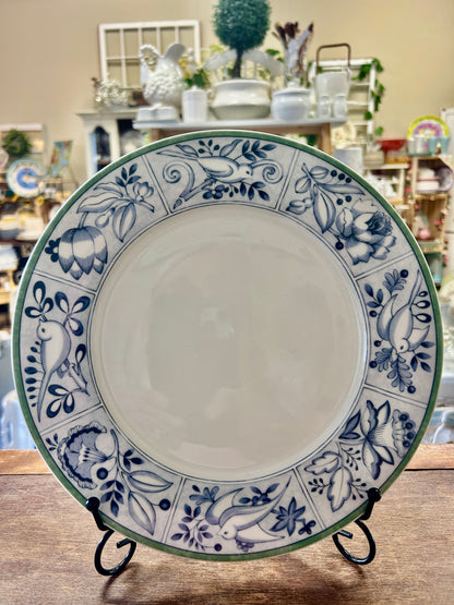 Blue & White Villeroy & Boch Cordoba Plate Germany, 10 1/2"