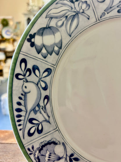 Blue & White Villeroy & Boch Cordoba Plate Germany, 10 1/2"