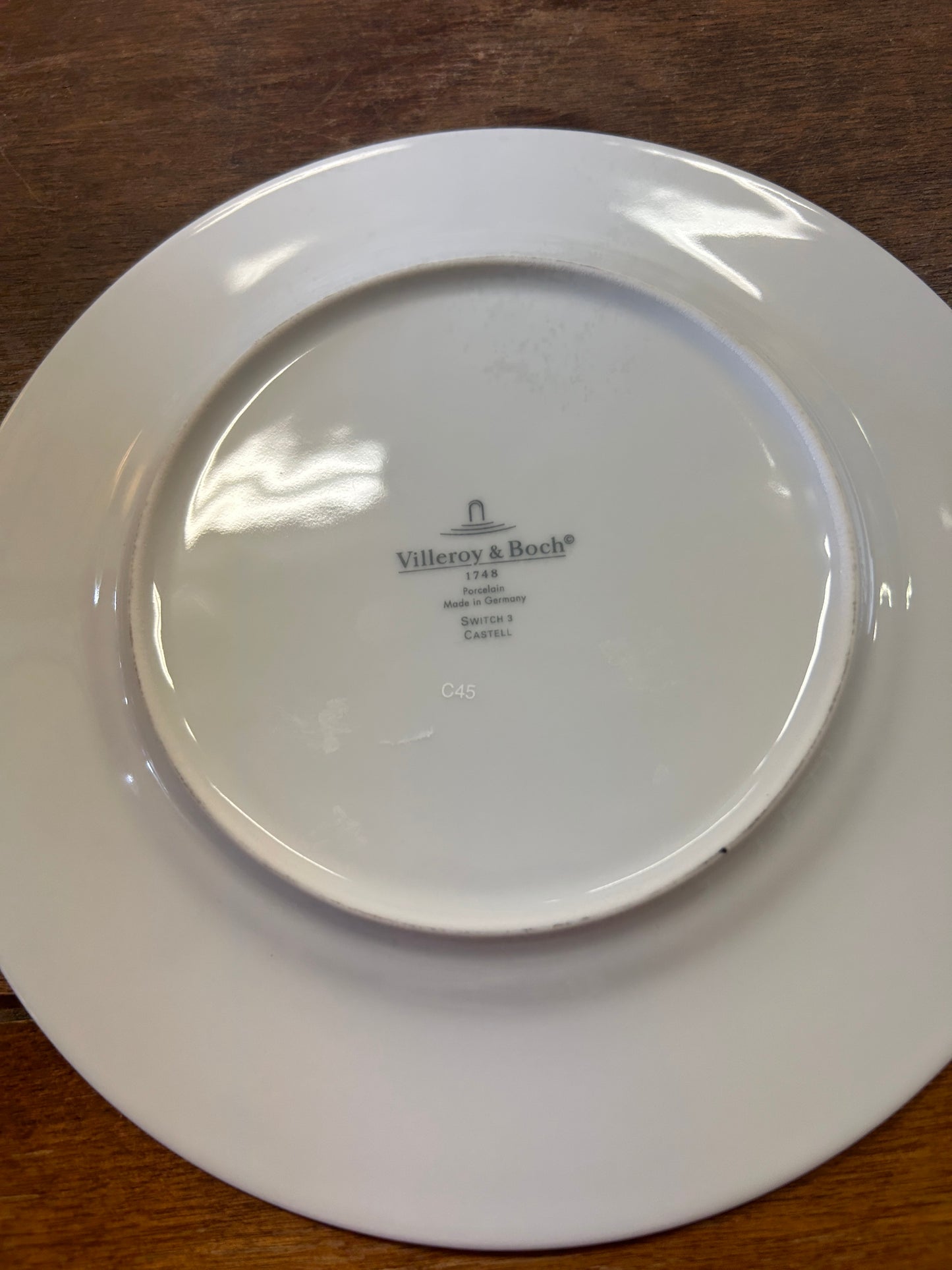 Blue & White Villeroy & Boch Castell Plate Germany, 8 1/4"