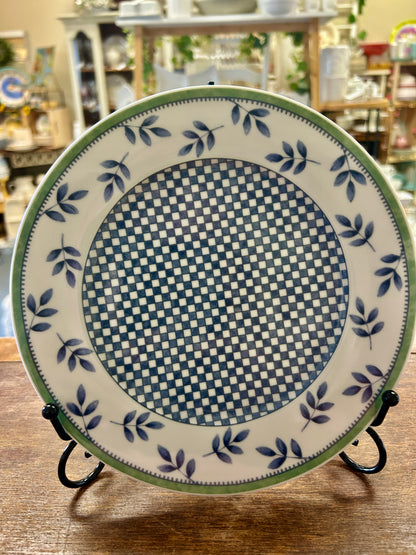 Blue & White Villeroy & Boch Castell Plate Germany, 8 1/4"