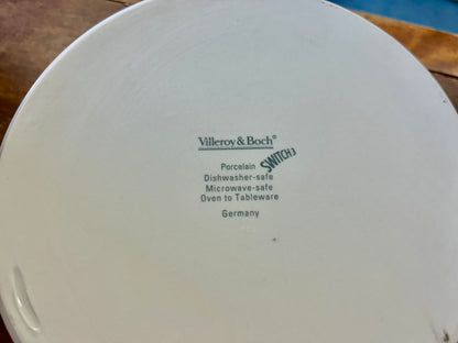 Blue & Green Villeroy & Boch Switch 3 Serving Bowl Germany, 8 3/4"