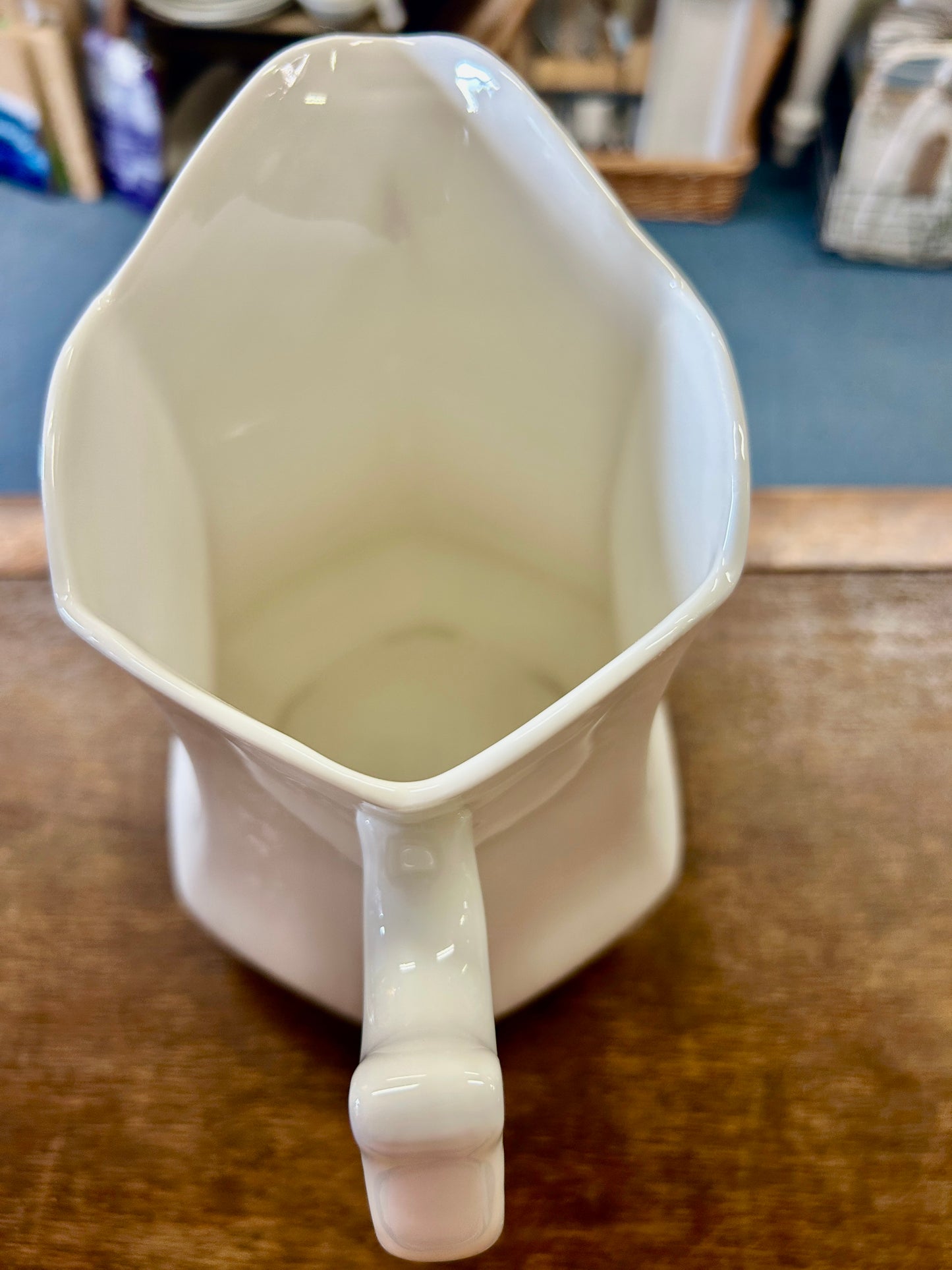 Peppertree Tabletops White Footed Pitcher, 8 3/4"