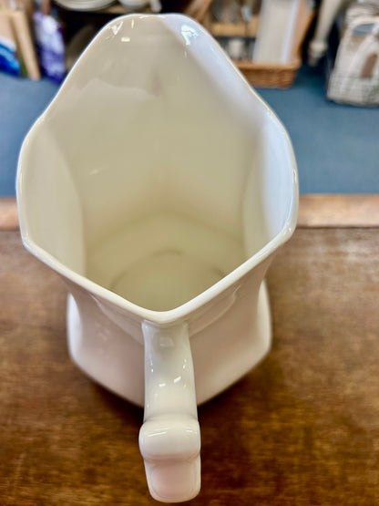 Peppertree Tabletops White Footed Pitcher, 8 3/4"