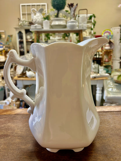 Peppertree Tabletops White Footed Pitcher, 8 3/4"