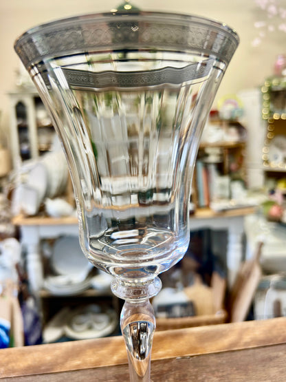 Clear Mikasa Jamestown Platinum Glass, 9 1/4"