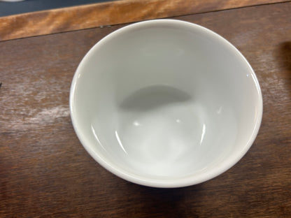 White ceramic bowl interior with glossy finish