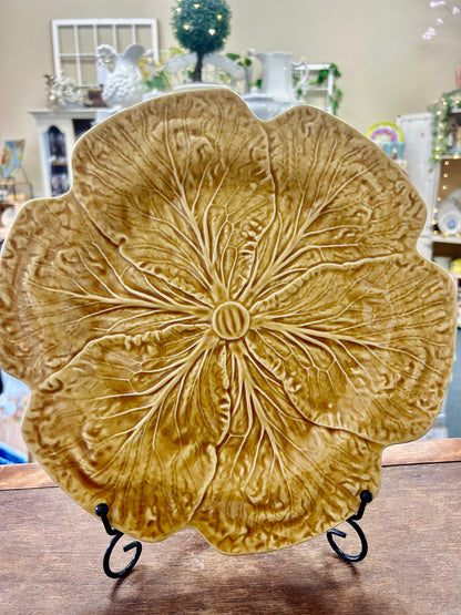 Bordallo Pinheiro Honey Gold Cabbage Platter, 12"