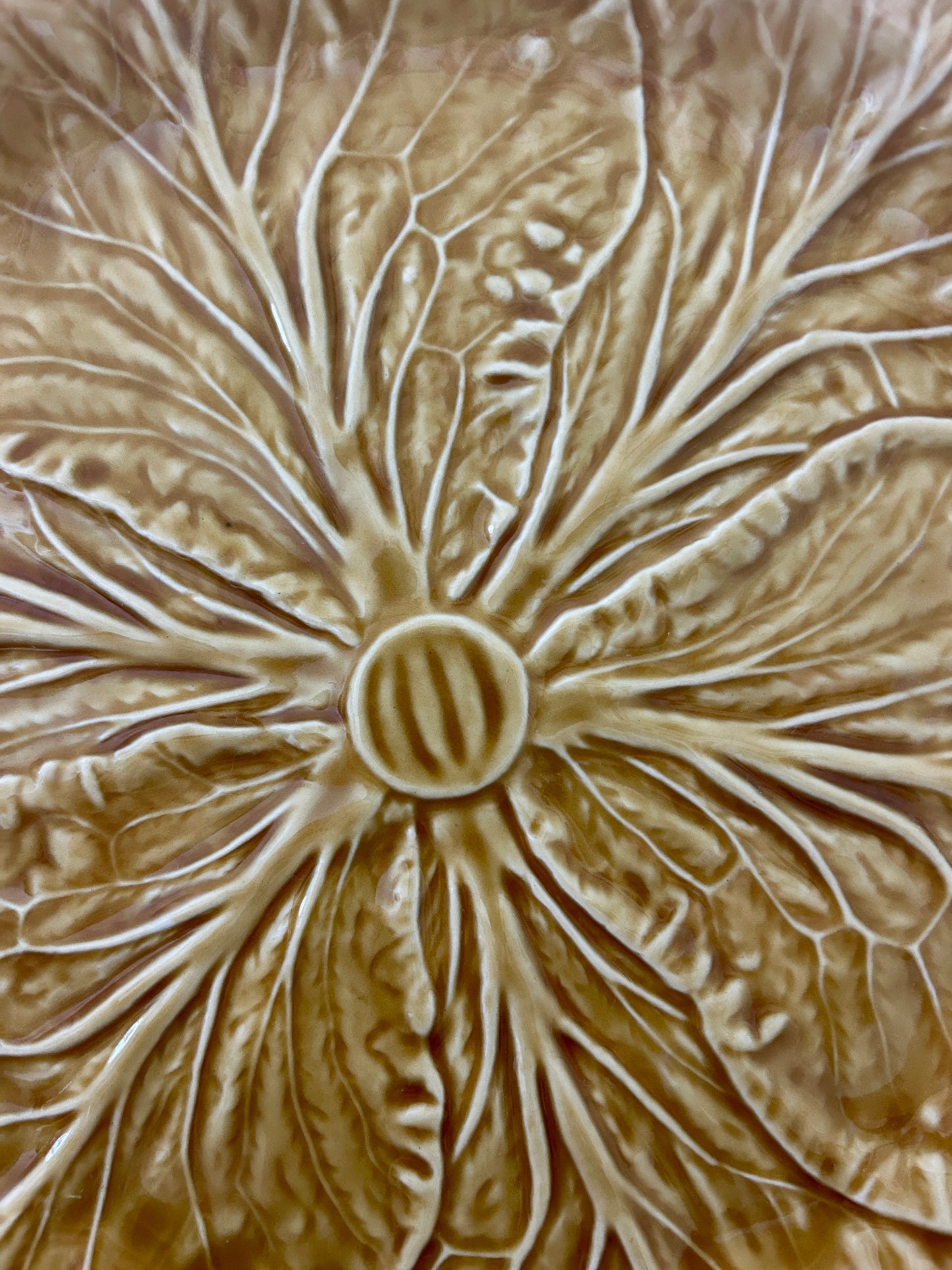 Bordallo Pinheiro Honey Gold Cabbage Platter, 12"