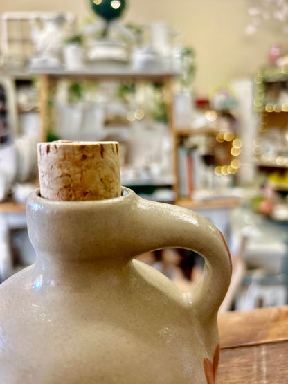 Beaumont Brothers Red Leaf Stoneware Jug, 5 1/2"