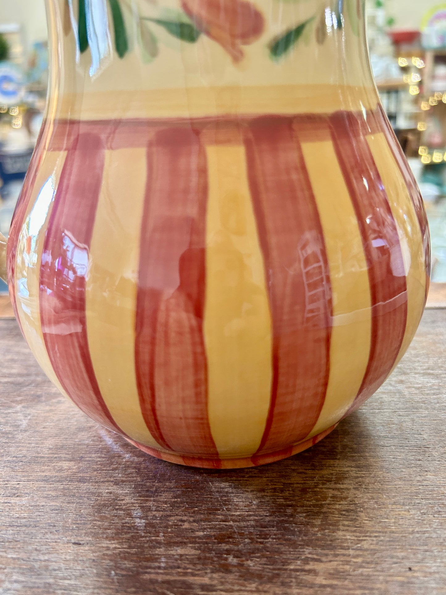 Orange & Green Gail Pittman Sienna Pitcher, 7 3/4"