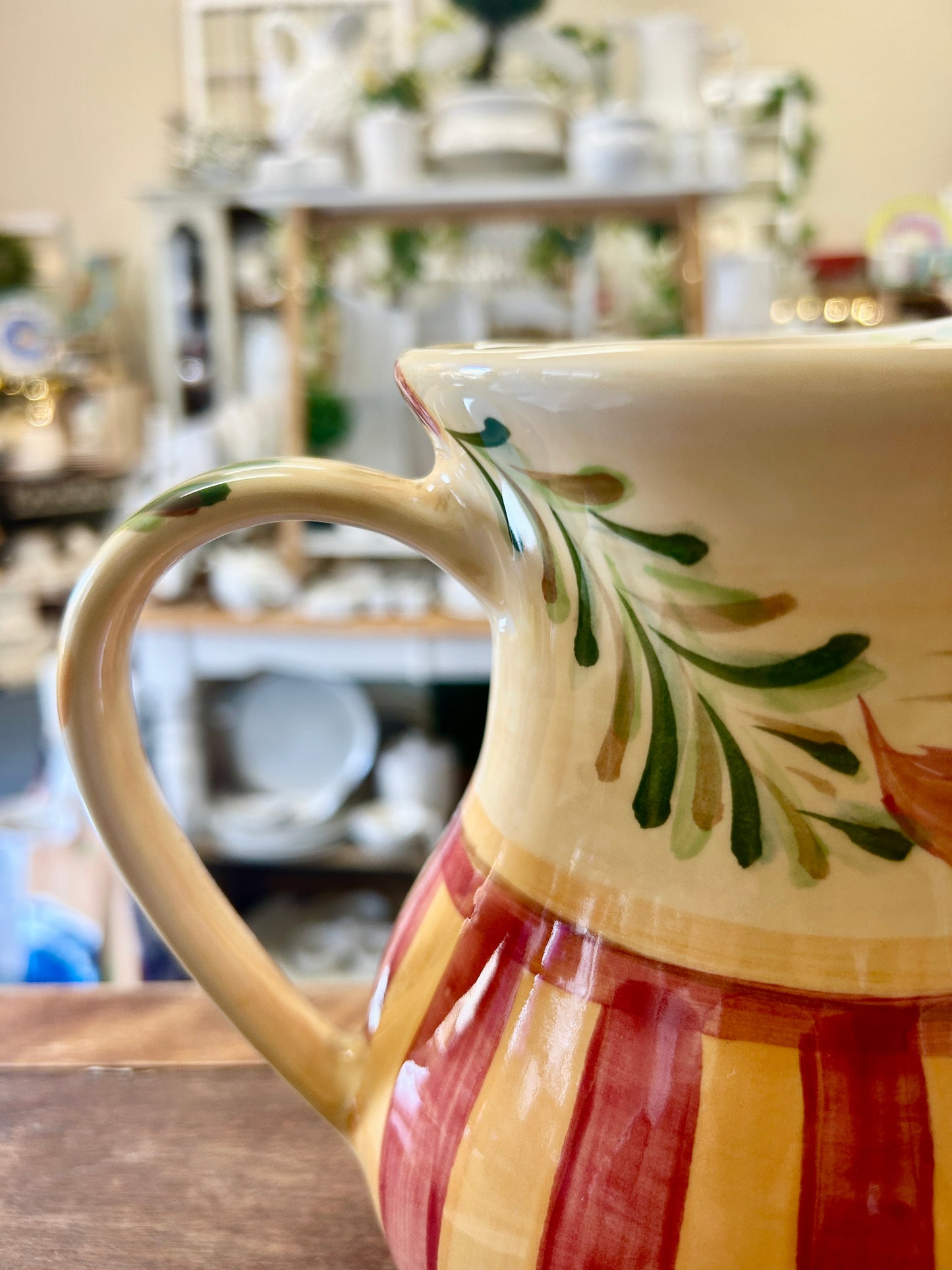 Orange & Green Gail Pittman Sienna Pitcher, 7 3/4"