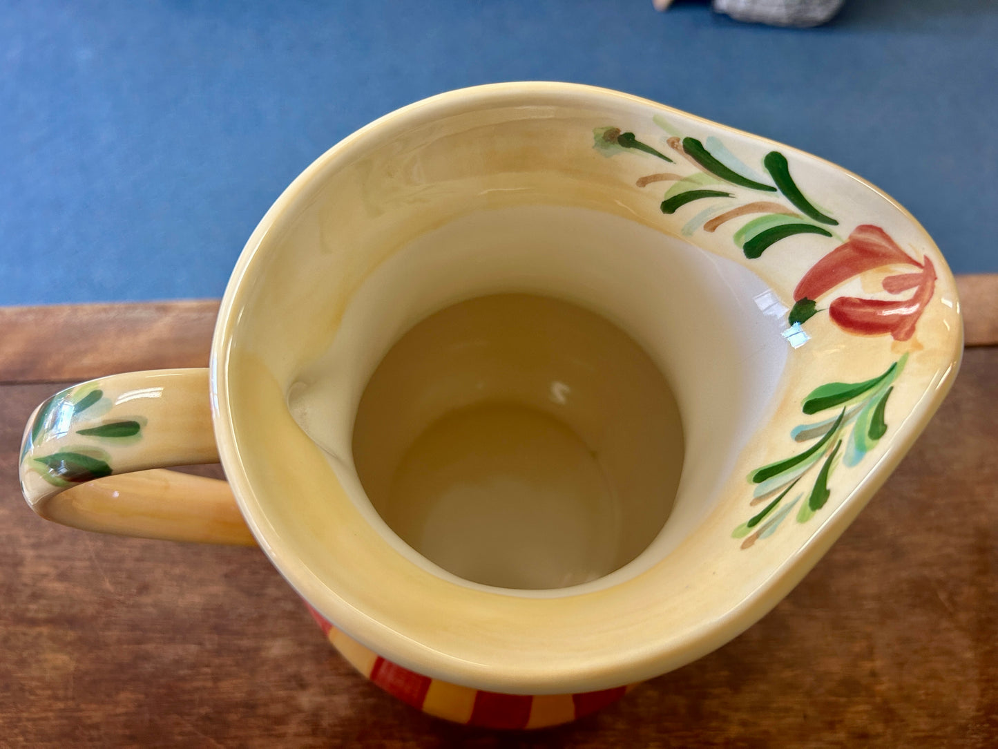 Orange & Green Gail Pittman Sienna Pitcher, 7 3/4"