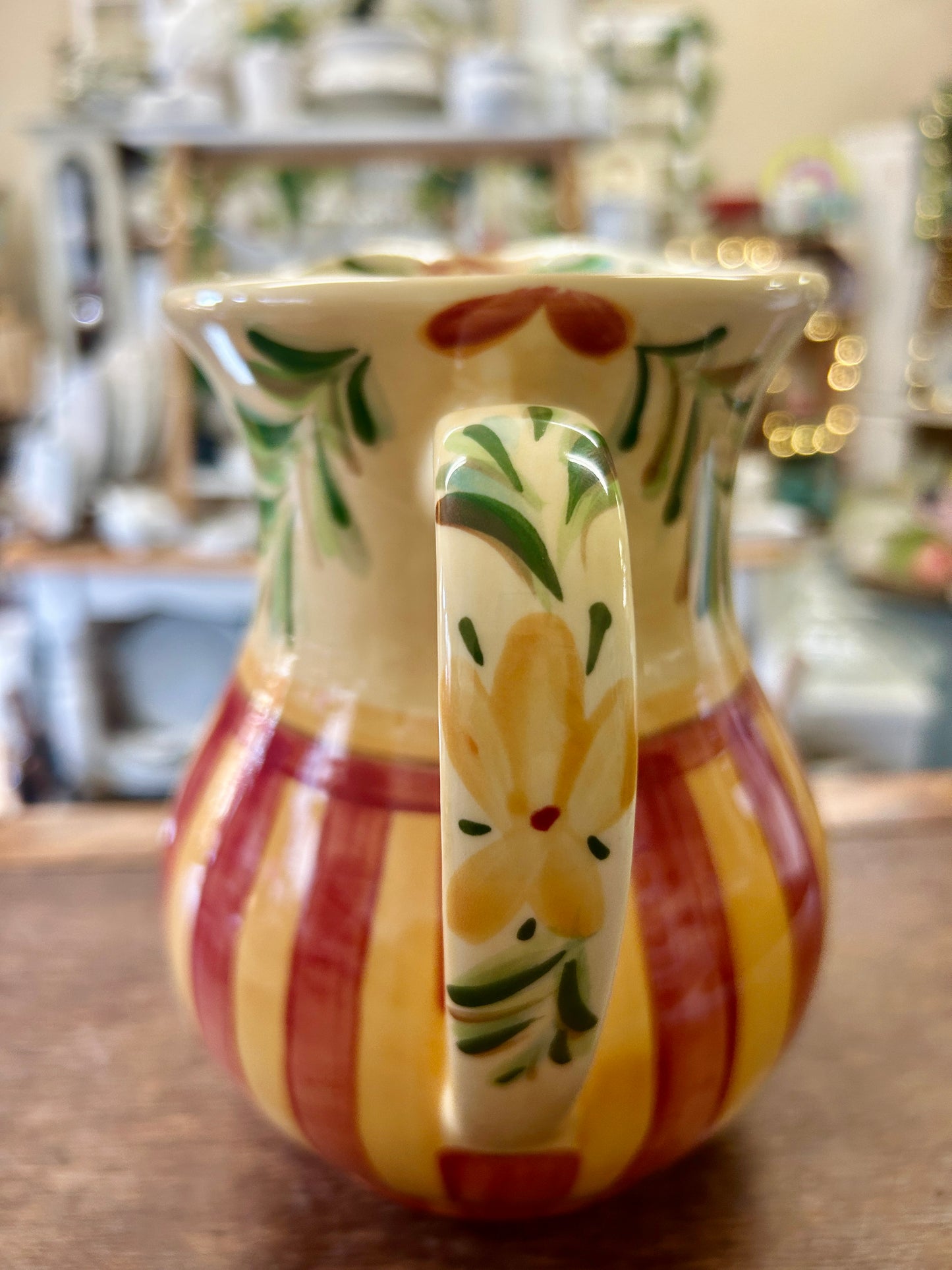 Orange & Green Gail Pittman Sienna Pitcher, 7 3/4"