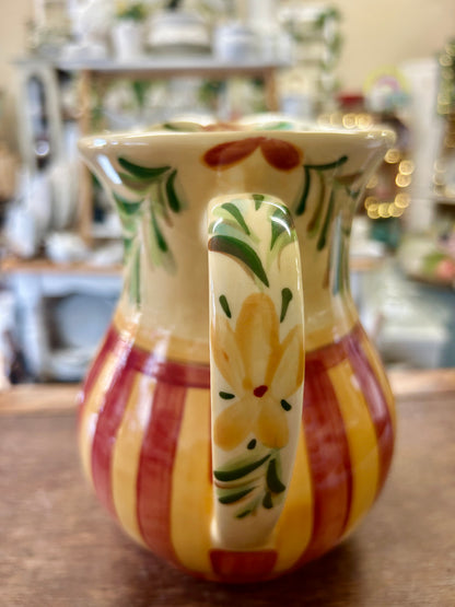 Orange & Green Gail Pittman Sienna Pitcher, 7 3/4"