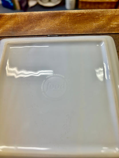 White Food Network Green Leaf Square Plate, 4 3/4"