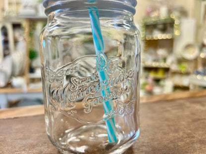 Red Pioneer Woman Mason Jar Drinking Glass, 5 1/2"