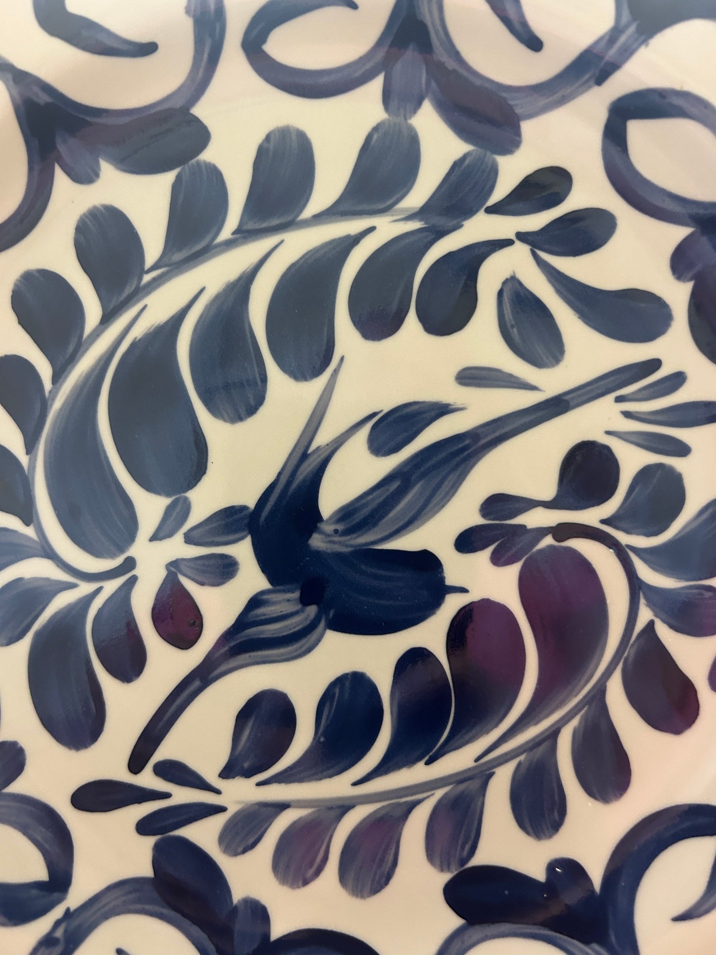 Blue & White Pottery Barn Anfora Plate Mexico, 10 1/2"
