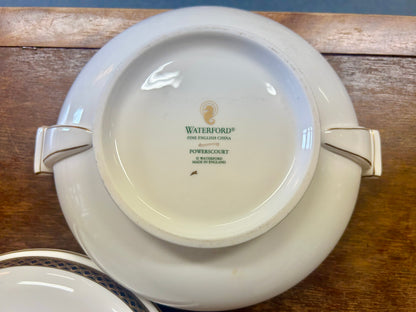 Blue & White WATERFORD Powerscourt Covered Casserole, 9"
