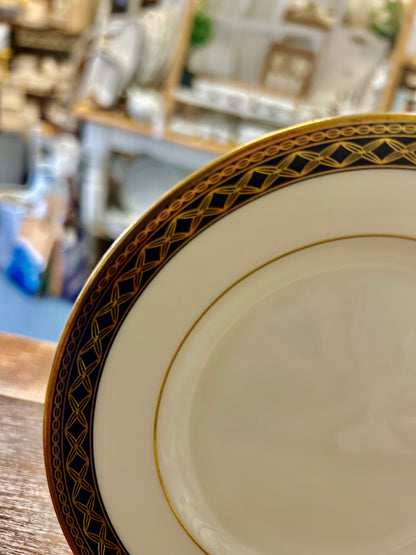 Blue & White WATERFORD Powerscourt Bread & Butter Plate, 6"