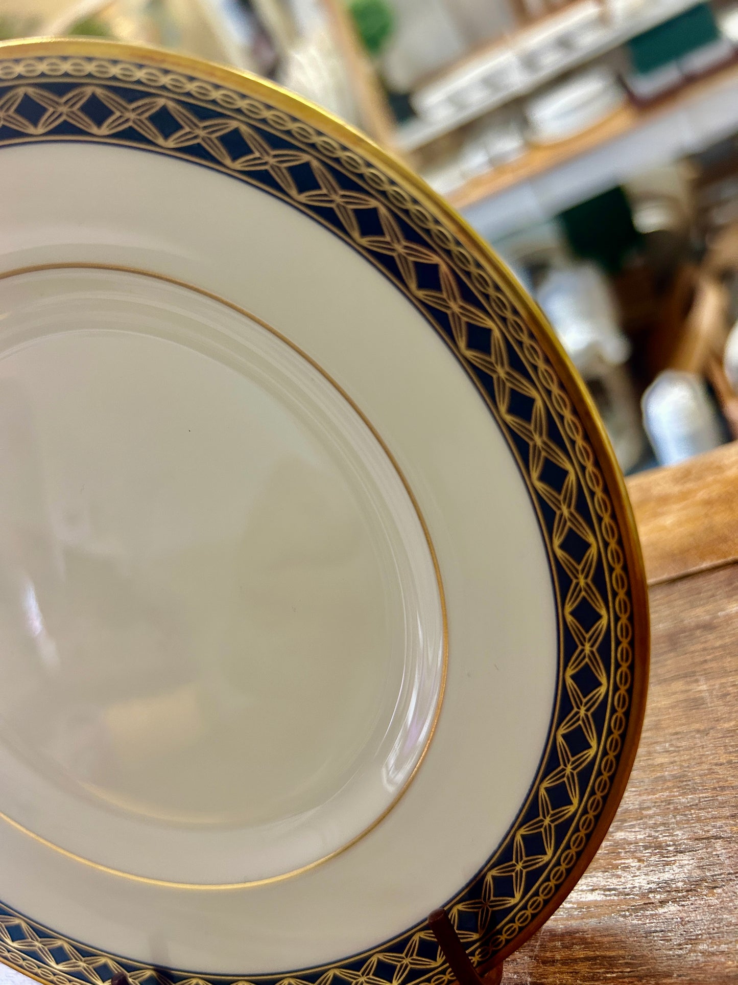 Blue & White WATERFORD Powerscourt Bread & Butter Plate, 6"