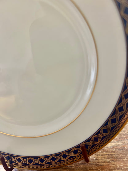 Blue & White WATERFORD Powerscourt Bread & Butter Plate, 6"