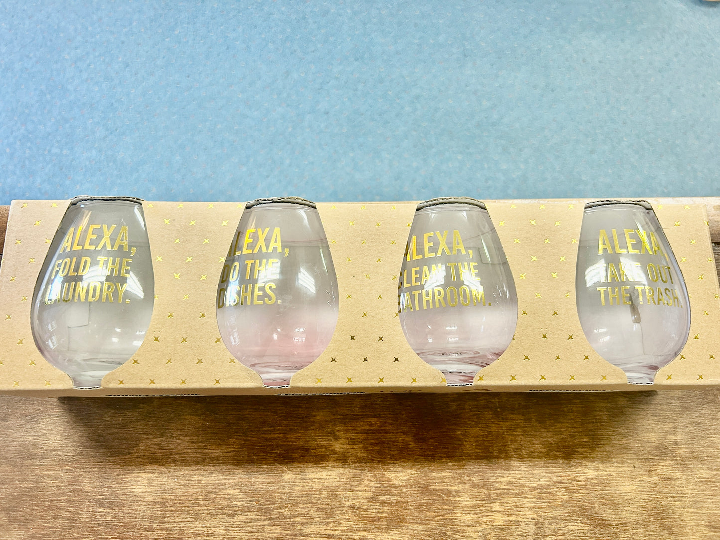 Gold NEW ALEXA Stemless Glass 4, 4"