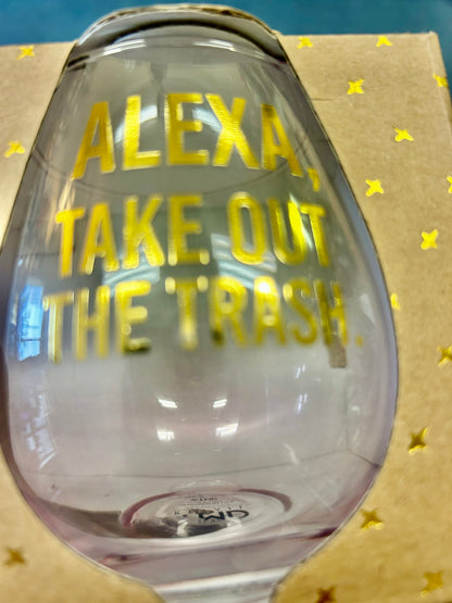 Gold NEW ALEXA Stemless Glass 4, 4"
