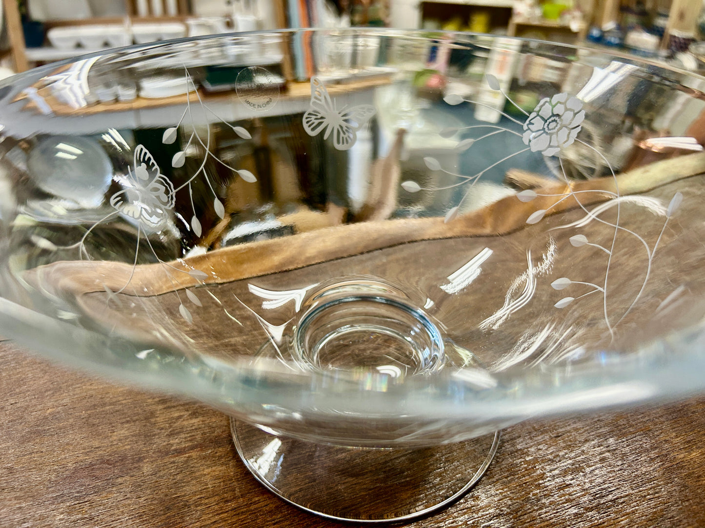 Clear Lenox RARE Butterfly Meadow Bowl, 9 3/4"
