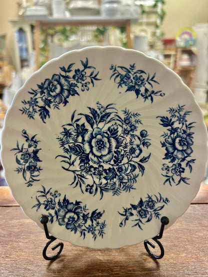 Blue & White British Anchor Beacon Hill Saucer England, 5 3/4"