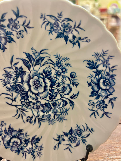 Blue & White British Anchor Beacon Hill Saucer England, 5 3/4"