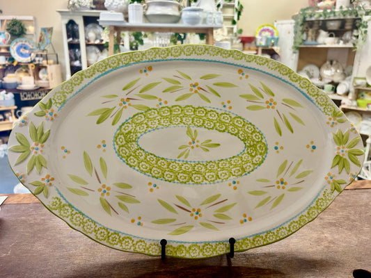 Green Temptations Old World Lime Platter, 18 1/2"