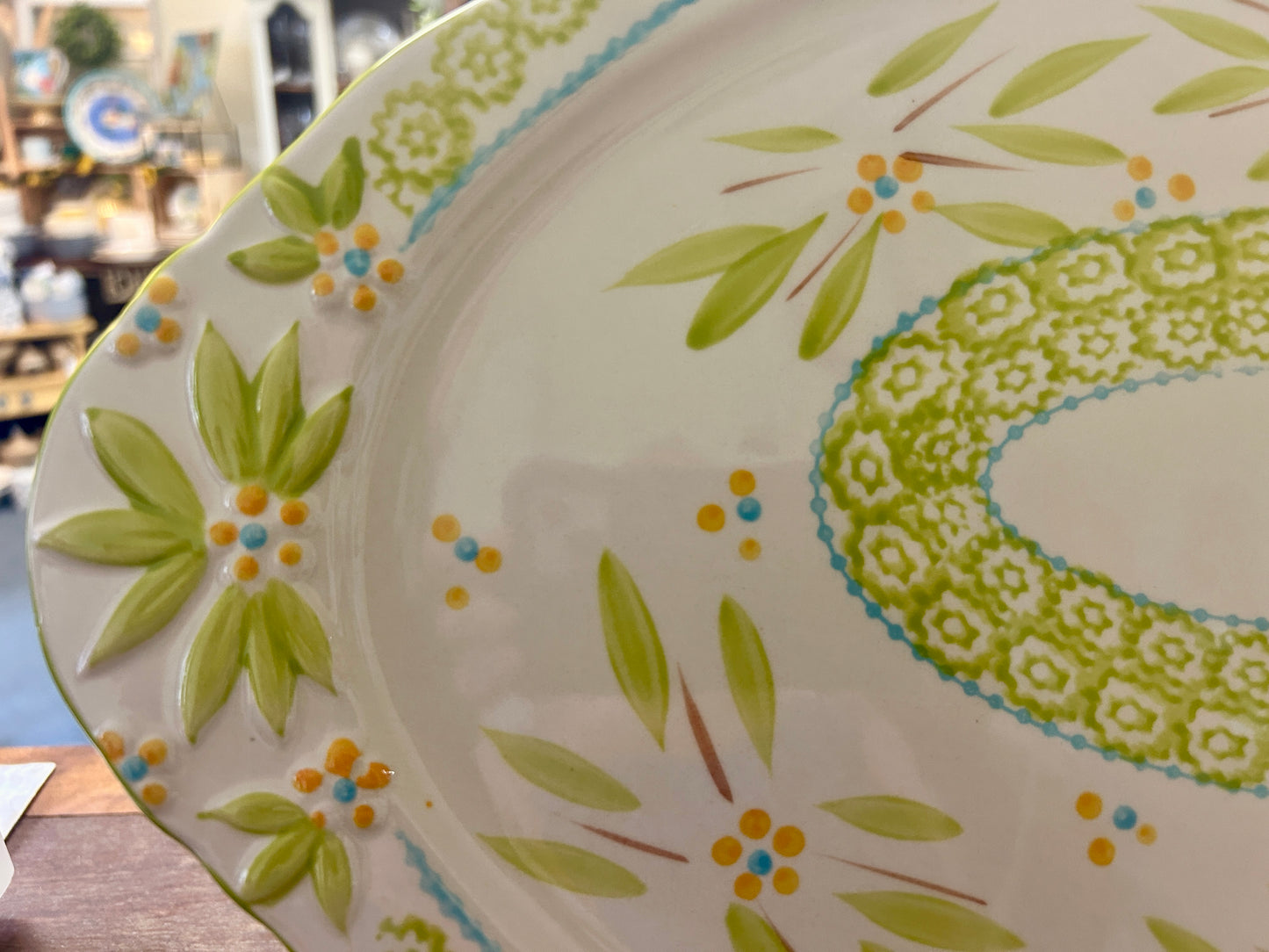 Green Temptations Old World Lime Platter, 18 1/2"