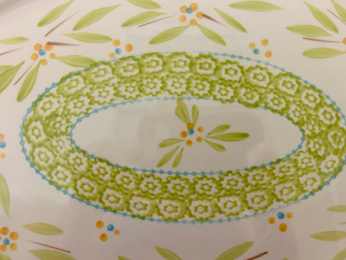 Green Temptations Old World Lime Platter, 18 1/2"